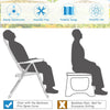 Adjustable backrest outdoor folding chair in black, made of steel and oxford fabric, perfect for patio and camping use.