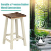 Costway Bar Table with 2 Saddle Bar Stools 3 Piece Set New