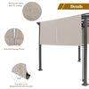 16' x 4' 2 Pieces Universal Replacement Canopy for Pergola Structure Sun Awning - Gallery View 9 of 9