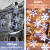 Outdoor waterproof Christmas snowflake LED projector lights creating realistic snow scenes with remote control for.