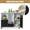 Lateral mobile filing cabinet in black featuring adjustable inner shelf, two drawers, and rolling casters for versatile.