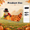 Thanksgiving inflatable turkey measuring 8.3 ft with built-in lights, perfect for festive outdoor decorations.