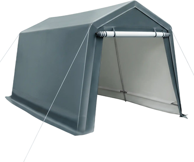 Costway 8.3' x 14' Outdoor Storage Shed Roll-Up Zipper Door 15836335 New