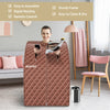 Portable personal steam sauna tent with waterproof fabric, 3L steamer, and folding chair for easy home health care.