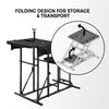 Foldable shooting bench with adjustable height, featuring a durable steel frame and compact design for easy transport.