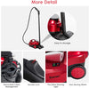 Detail view of the 2000W red steam cleaner mop showcasing removable cable management and easy storage features.
