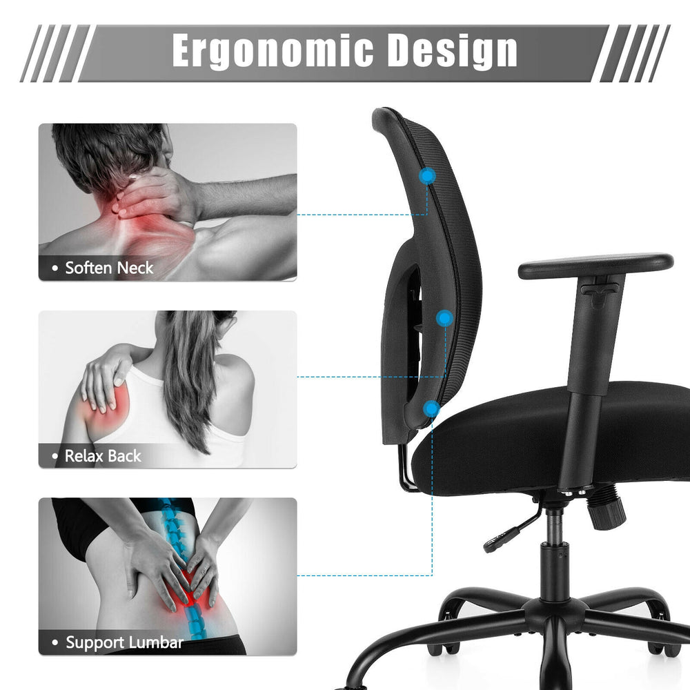 Ergonomic mesh backrest office chair with adjustable lumbar support, designed for comfort and relaxation, supports up.