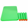 Bright green kids portable plastic activity table with four matching legs, perfect for learning and play at home or.