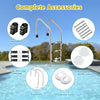 3-step stainless steel swimming pool ladder with anti-slip steps and handrails for safe and easy pool access.