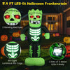8.4 ft tall inflatable Halloween Frankenstein with glowing red eyes and 89-LED rib cage, perfect for outdoor spooky.