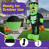 8.4 ft tall inflatable Frankenstein decoration with glowing eyes, waterproof fabric, and secure outdoor display.