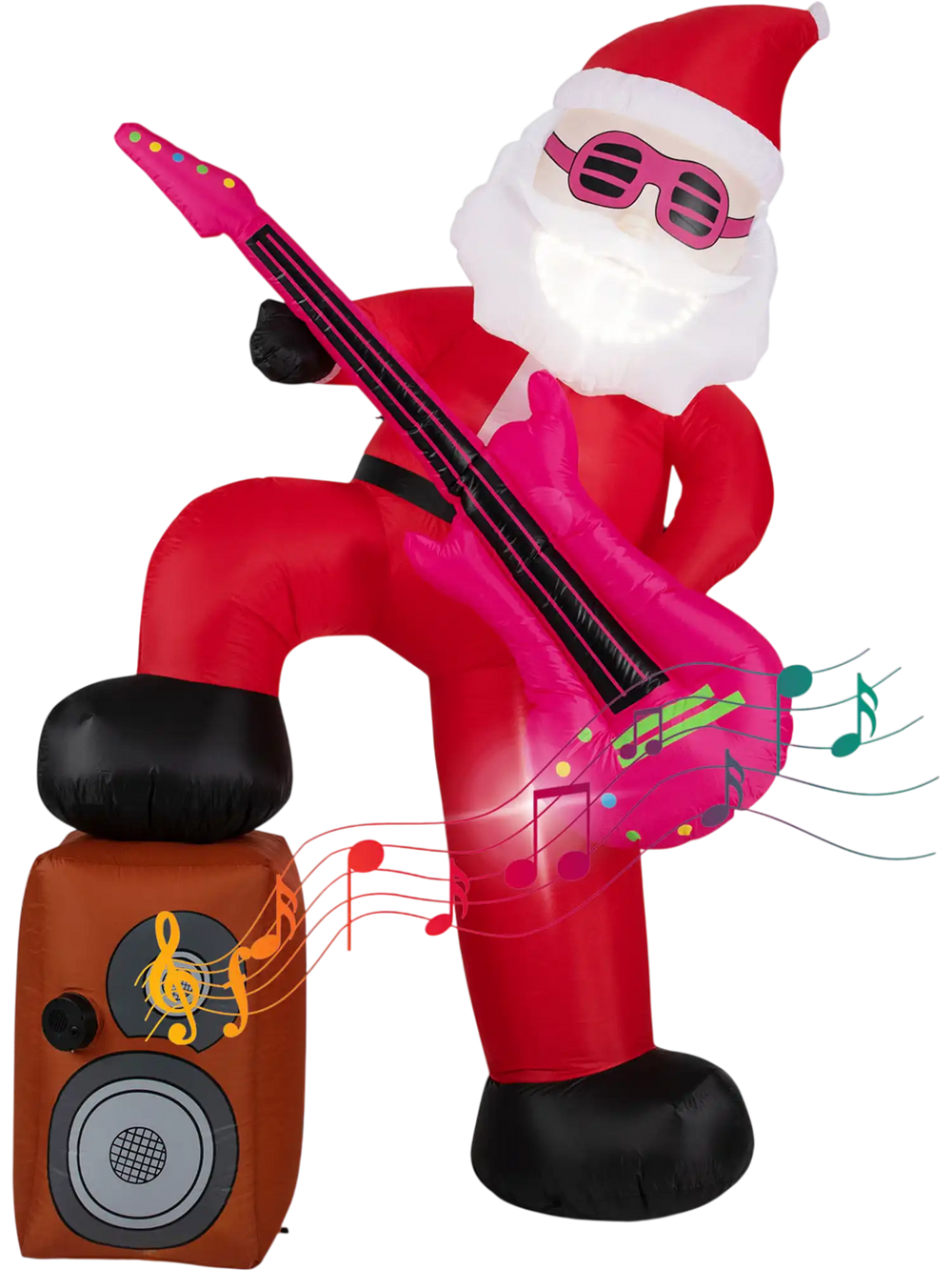 8.4 ft Inflatable Santa Claus with Sound-synced Light Effect and LED Lights