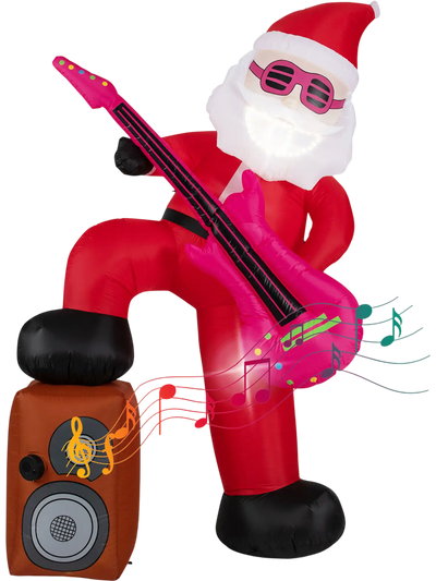 Costway 8.4' Inflatable Santa Claus w/ Sound-Synced Light Effect & LED Lights 83347923 New