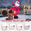 8.4 ft inflatable Santa Claus with sound-synced light effect, LED lights, and adjustable volume for festive outdoor.