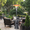 Outdoor Heater Propane Standing LP Gas Steel with Table & Wheels-Gray - Gallery View 1 of 10
