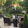 Outdoor Heater Propane Standing LP Gas Steel with Table & Wheels-Black - Gallery View 1 of 10