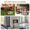 30-inch firewood rack with kindling holders and tools, perfect for indoor and outdoor firewood storage and organization.