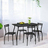 5-piece dining table set featuring a sturdy steel frame, minimalist design, and smooth MDF tabletop for kitchens and.