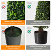 Lifelike 3-foot artificial tower topiary tree with UV-resistant leaves and stable cement pot for indoor or outdoor.