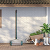 18-inch rolling lawn aerator with a tubular steel handle, designed for efficient aeration and easy maneuverability in.