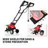 14-inch electric tiller with 10-amp motor, ergonomic handle, and wide shield for sand and stone prevention. Ideal for.