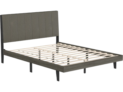 Costway Queen Upholstered Bed Frame Tufted Headboard 75418320 New