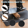 Balance board trainer with birch wood and cork, featuring a non-slip surface for core strength exercises at home or gym.