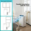 12000 BTU portable air conditioner with flexible installation, 4-in-1 functionality, and 70° oscillation for effective.