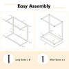26-inch dark brown beside sofa laptop holder end stand desk with sturdy steel and wood design for convenient use.