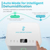1750 Sq. Ft dehumidifier with auto defrost, touch control panel, and 24-hour timer for efficient moisture removal.