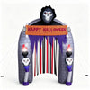 The 8.5 ft Halloween Haunted Reaper Archway showcases a spooky design with vibrant colors and LED lights for festive displays.