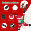 8.5 feet inflatable Santa Claus climbing with reindeer, featuring LED lights and weather-resistant fabric for festive.