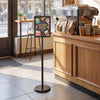 8.5 x 11Inch Sign Holder Stand with Snap-Open Frame and 360° Rotation-Black - Gallery View 1 of 10