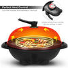 Outdoor electric BBQ grill with removable stand, 240 sq in grill plate, and variable temperature control for easy.