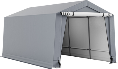 Costway Outdoor Heavy-Duty Carport 10' x 16' with 2 Doors New