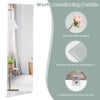 Frameless full-length mirror, 43 x 15 inches, aluminum plated for clear imaging, ideal for any home decor.