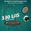 40 Inch Foldable Fitness Rebounder with Resistance Bands Adjustable Home-Green - Gallery View 1 of 7