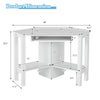 Corner design wooden study computer desk with drawer, measuring 48"x24", ideal for maximizing limited space.