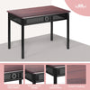 Wood and metal dining table with a smooth tabletop, featuring a chic design, ideal for family meals and gatherings.