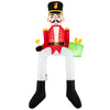 Colorful 8.7 ft inflatable Christmas nutcracker decoration with LED lights, perfect for festive outdoor displays.