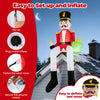 8.7 ft inflatable Christmas nutcracker decoration with LED lights, designed for outdoor use and easy setup on roofs.