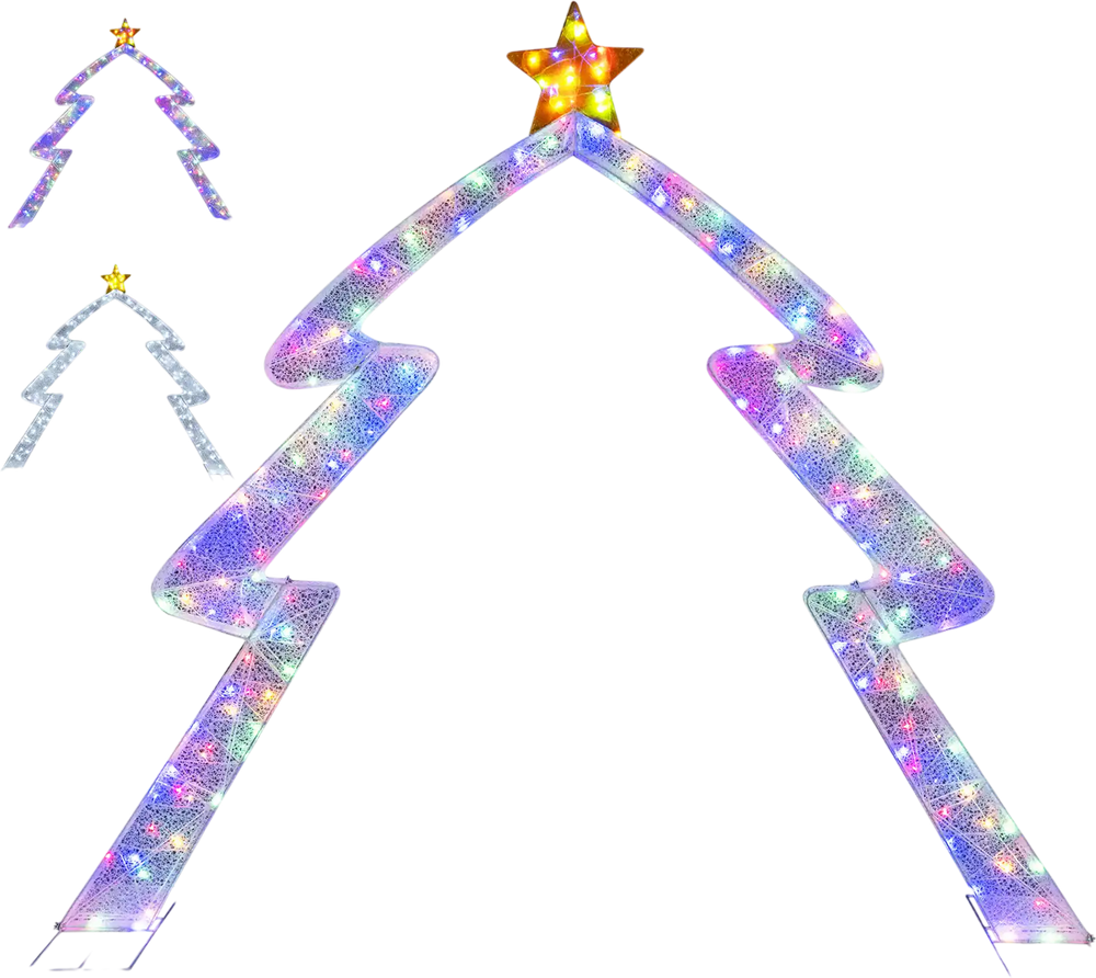 8.8 Feet Christmas Tree-shaped Archway with Top Star