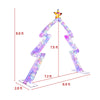 Christmas tree-shaped archway with top star, 8.8 ft tall, featuring bright LED lights for festive yard decoration.