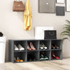 8 Cubbies Shoe Organizer with 500 LBS Weight Capacity-Gray - Gallery View 1 of 10