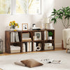 8-Cube Bookcase Bookshelf with 2 Anti-Tipping Kits Storage Organizer-Rustic Brown - Gallery View 1 of 11