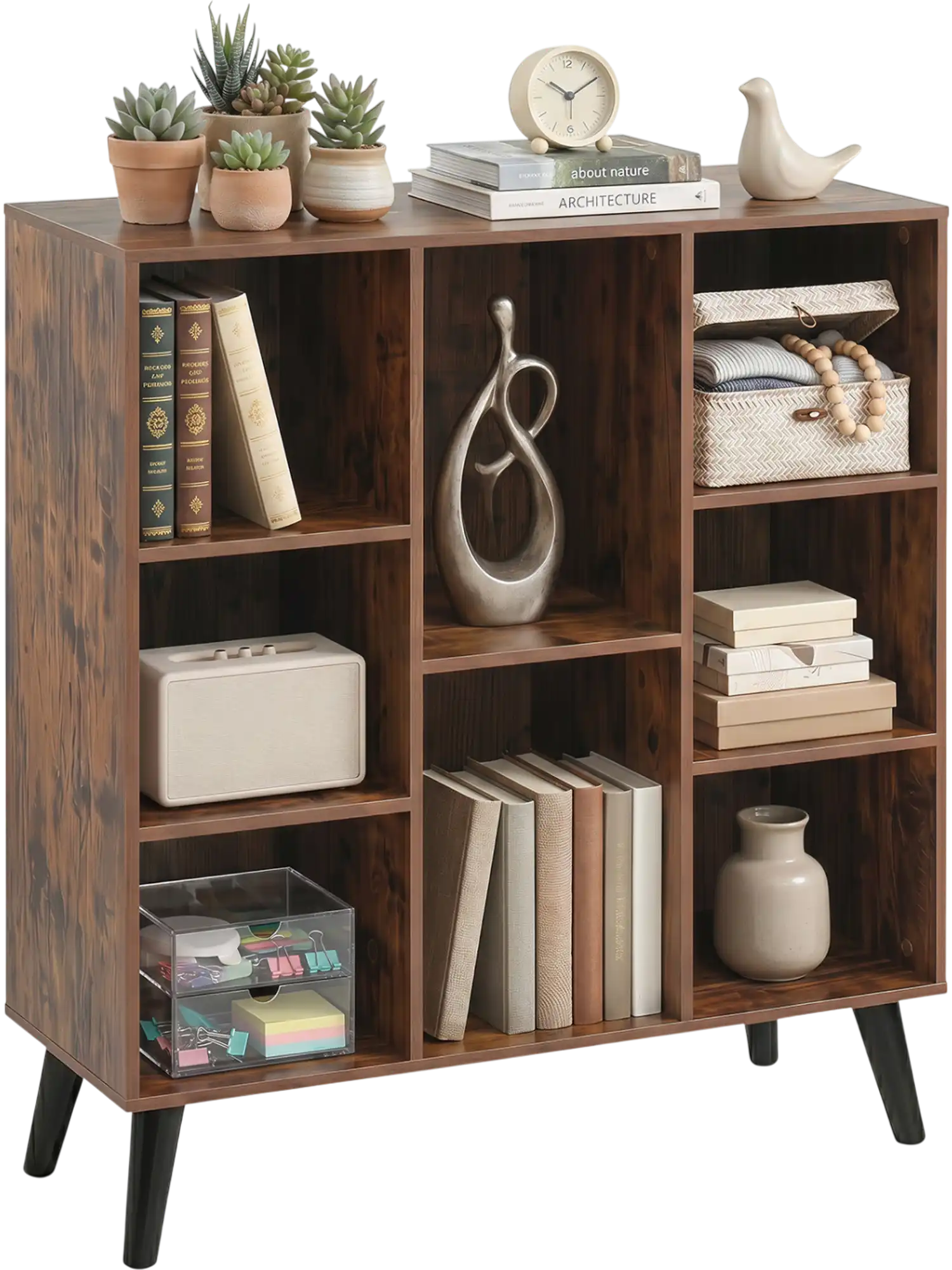 Costway 8-Cube Bookcase with Raised Support Legs 11227377 New