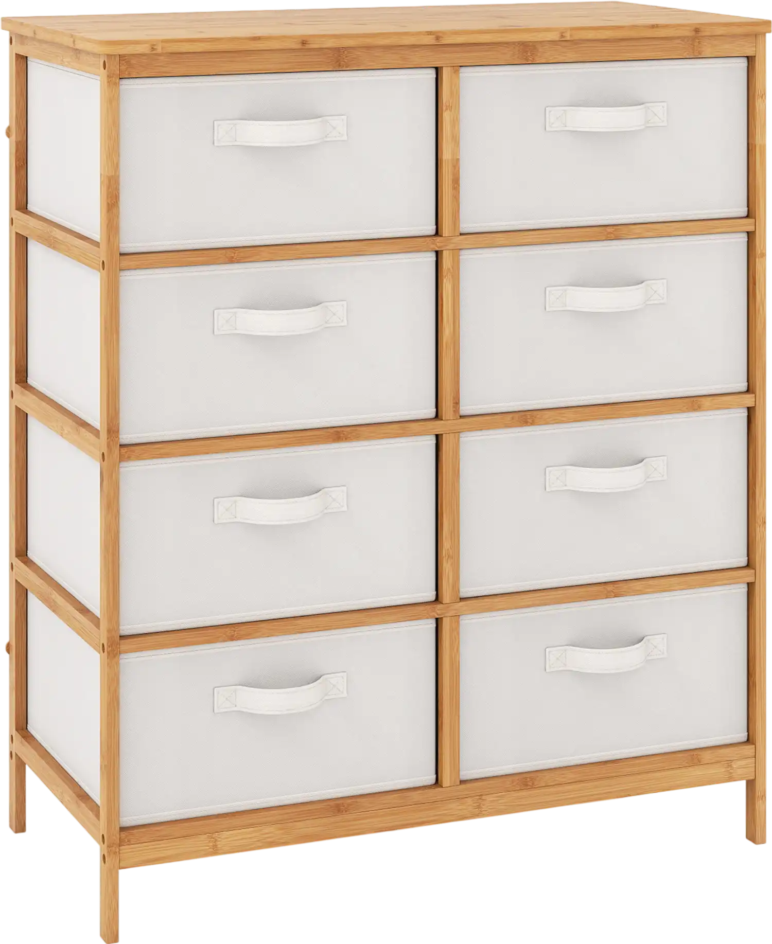 Costway 8-Drawer Bedroom Dresser with Removable Fabric Bins 70076313 New