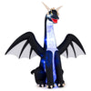 Large inflatable ice dragon decoration with LED lights, perfect for outdoor Halloween displays in gardens or yards.
