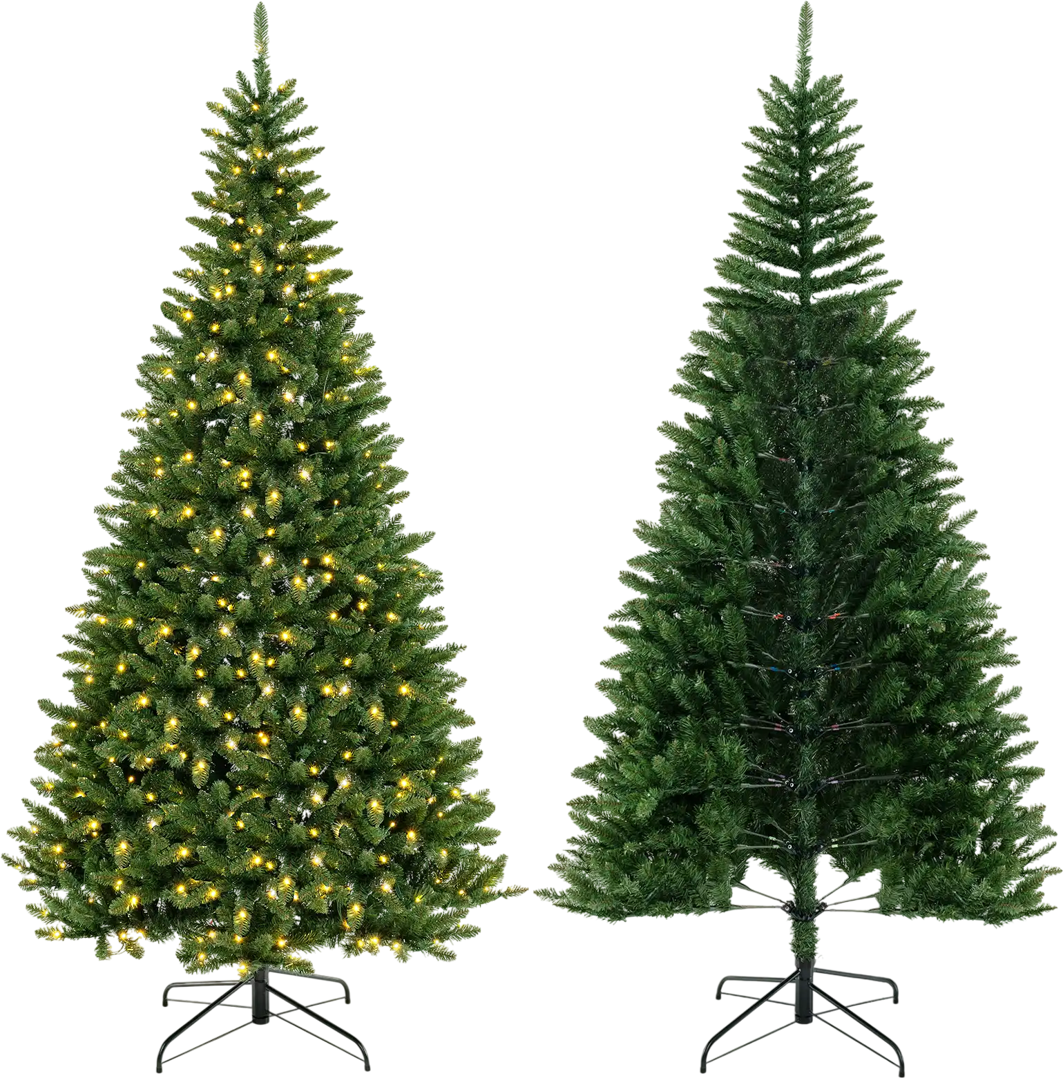 Costway 8' Corner Artificial Christmas Tree 360 Warm White LED 71436892 New
