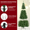 8 FT corner artificial Christmas tree with 1137 branch tips and 360 warm white LED lights, perfect for small spaces.